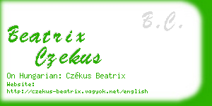 beatrix czekus business card